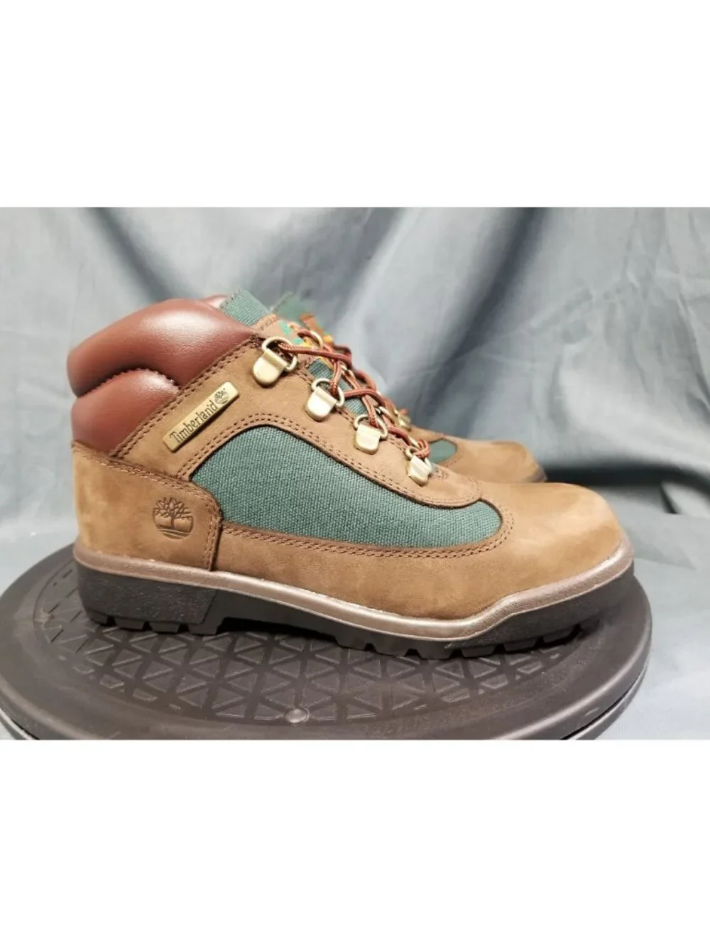 Timberland Field Boot (PS) Waterproof Brown Green Kids Size 13.5 NEW NO BOX!